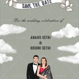 Wedding Invite, Ecard, Caricature Invite