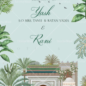 Royal Garden wedding Invite